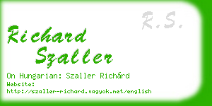 richard szaller business card